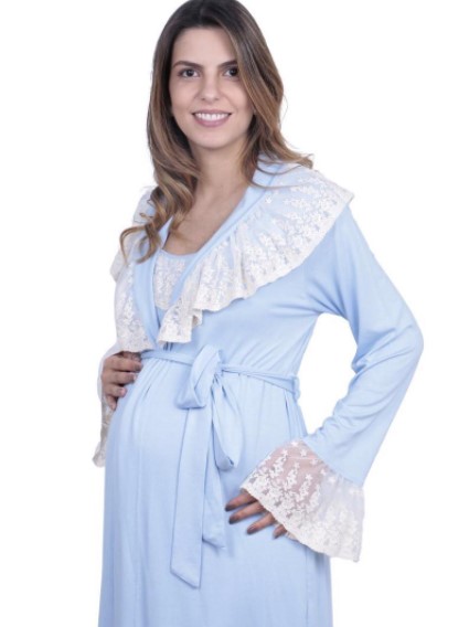 Maternity Nightdress With Long Sleeves